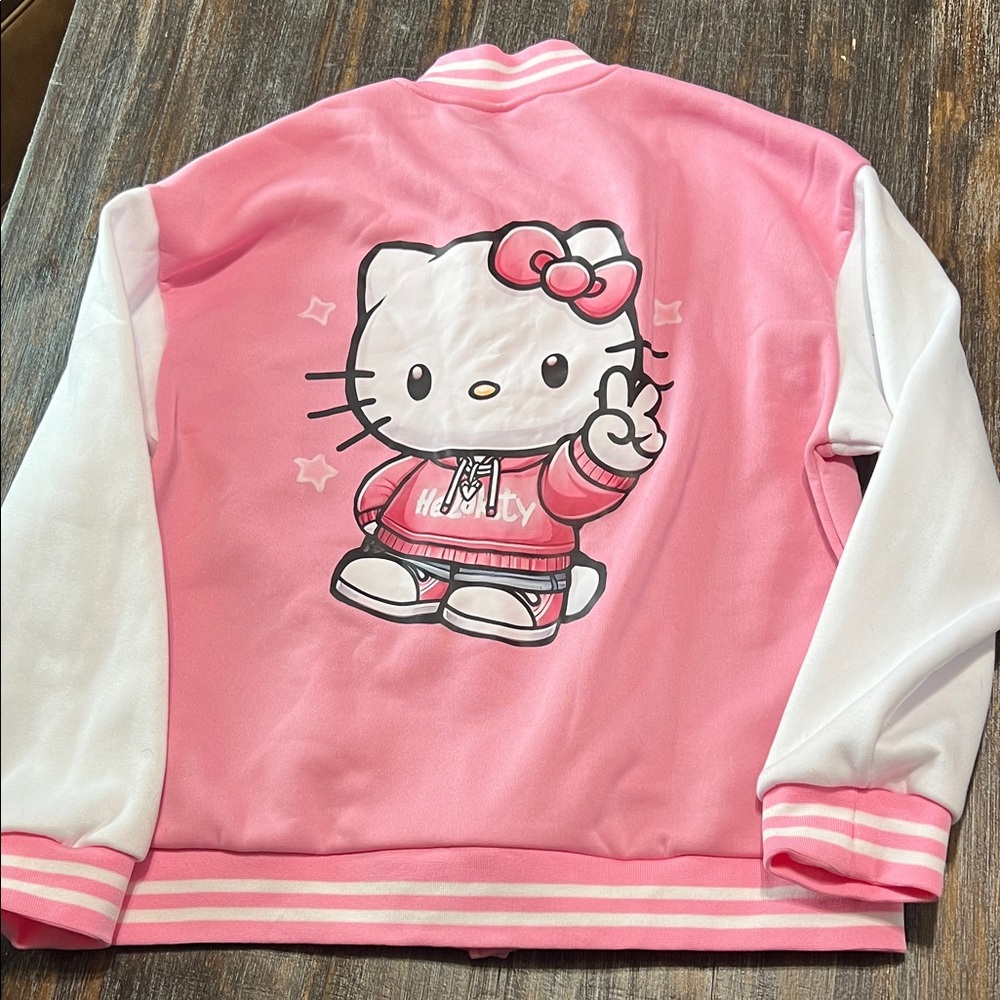Pink and White Varsity Jacket - Picture 8 of 10